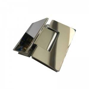 Mirror polished stainless steel hinge used in glass clamp