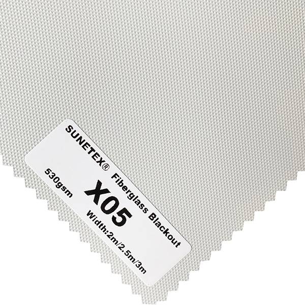 Factory Cheap Hot Silver Coating Roller Blind Fabric - UV Protect Blackout Fiberglass Fabric 40% Fiberglass And 60% PVC – Groupeve