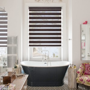 Double Layer Zebra Shades with our Popular Design Zebra Blinds Fabric