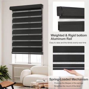 Day And Night double blinds layers breathable zebra blinds roller fabric For Window Blind Dual Layer Zebra