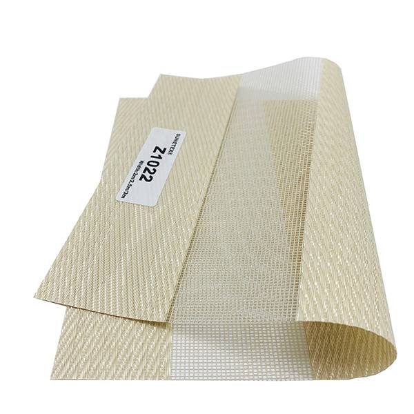Wholesale White Polyester Fabric - Good Quality PVC Coated Polyester Rainbow Curtains Double Layers Zebra Blind Sunshade Fabric – Groupeve