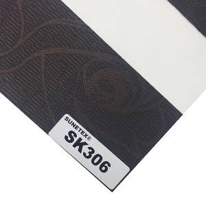 Օգտագործման բարձր մակարդակ Zebra Shade Fabric 100% պոլիեսթեր
