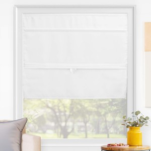 No Drill Blackout Black Out Roman Roller Shades Wifi Smart Roller Blinds Fabric For Outdoor Motorized Window Review