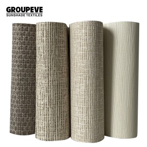 Excellent Quality New Design Blackout Waterproof White Coating Roman Roller Texture Fabric