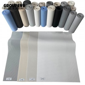 Sunblock Roller PVC Polyester Jacquard Window Fabric Sunscreen Roller Blinds Fabric