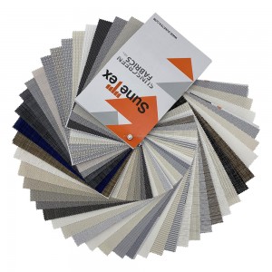 Fabric Catalogue Book Of 5% Openness Sunscreen Blind Fabric For Sun Resistant Curtains