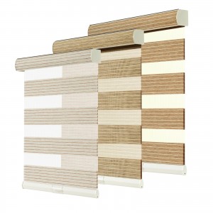 Order DIY Double Electric Roller Blackout Screen PVC Window Office Blind Shades With Remote Installation In Home Blinds
