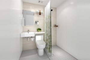 Banheiro integral do edifício móvel pré-fabricado Painel sanduíche de luxo Wallboard Modular Prefab Houses Container House