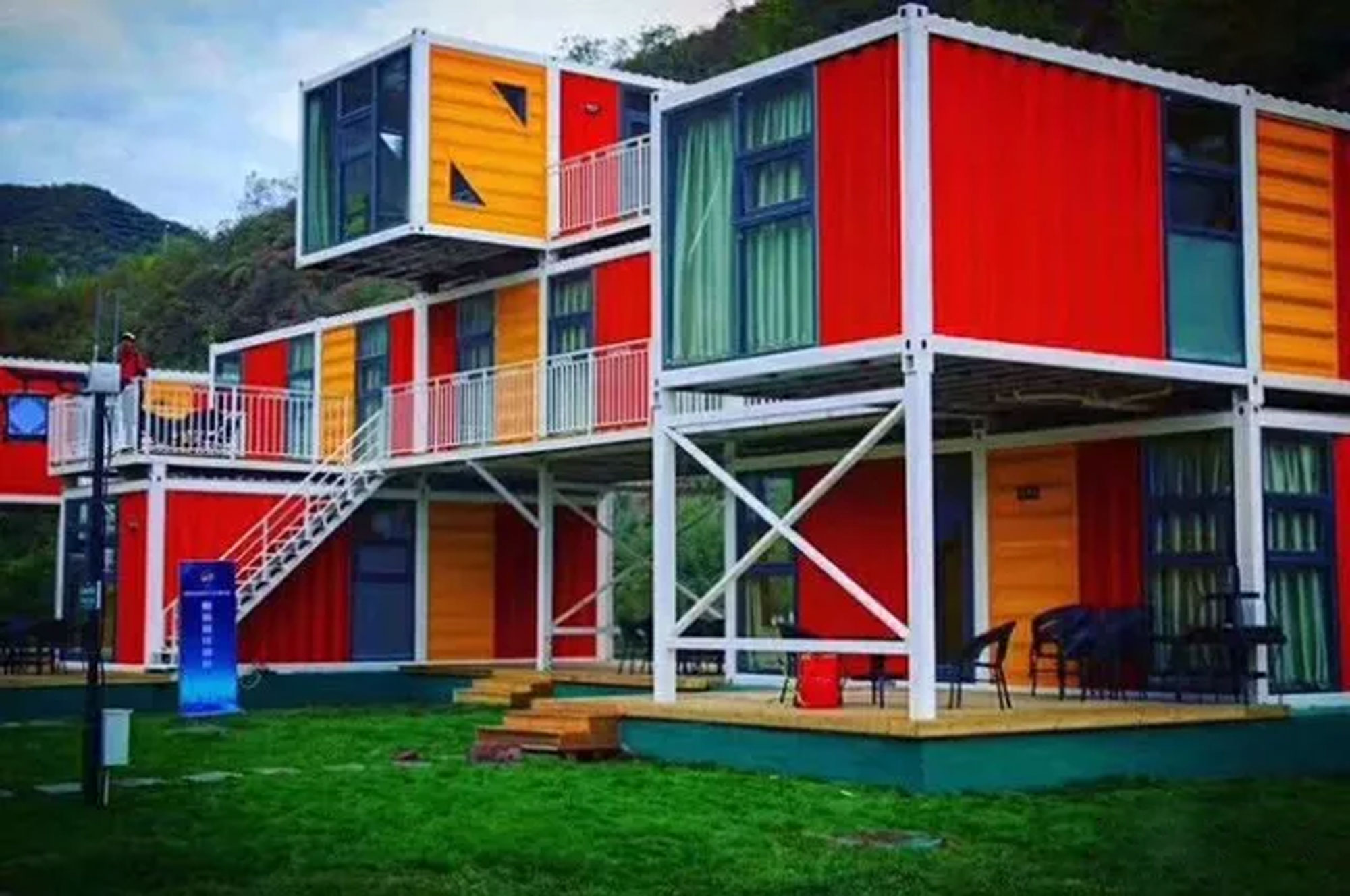New style Minshuku, made by modular houses