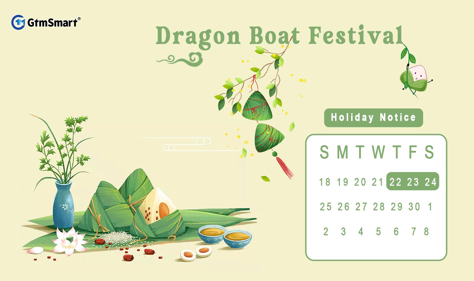 GtmSmart Dragon Boat Festival Holiday Notice