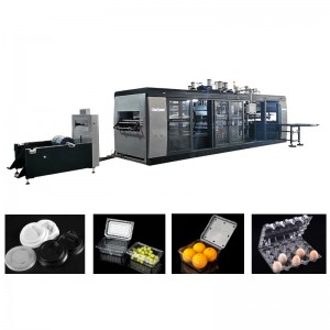 GtmSmart Four Stations Full Automatic Thermoforming Machine for Biscuit/Fastfood/Fruit/Vegetable box