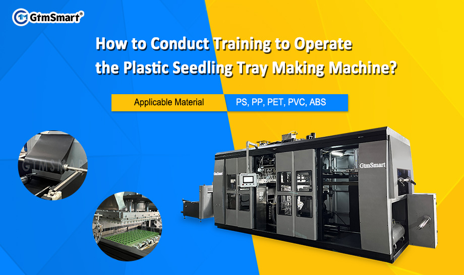 Hur genomför man utbildning för att manövrera maskinen för att tillverka plantor av plast?