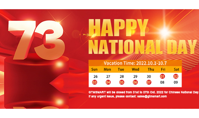 2022 National Day Holiday Notice