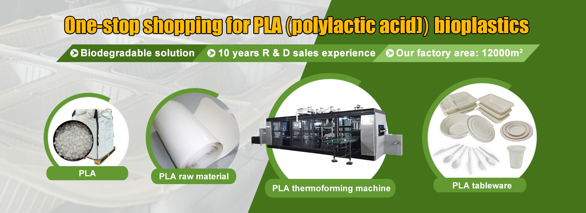 PLA (полилактикалык-кислота)-биопластика үчүн бирдиктүү терезе