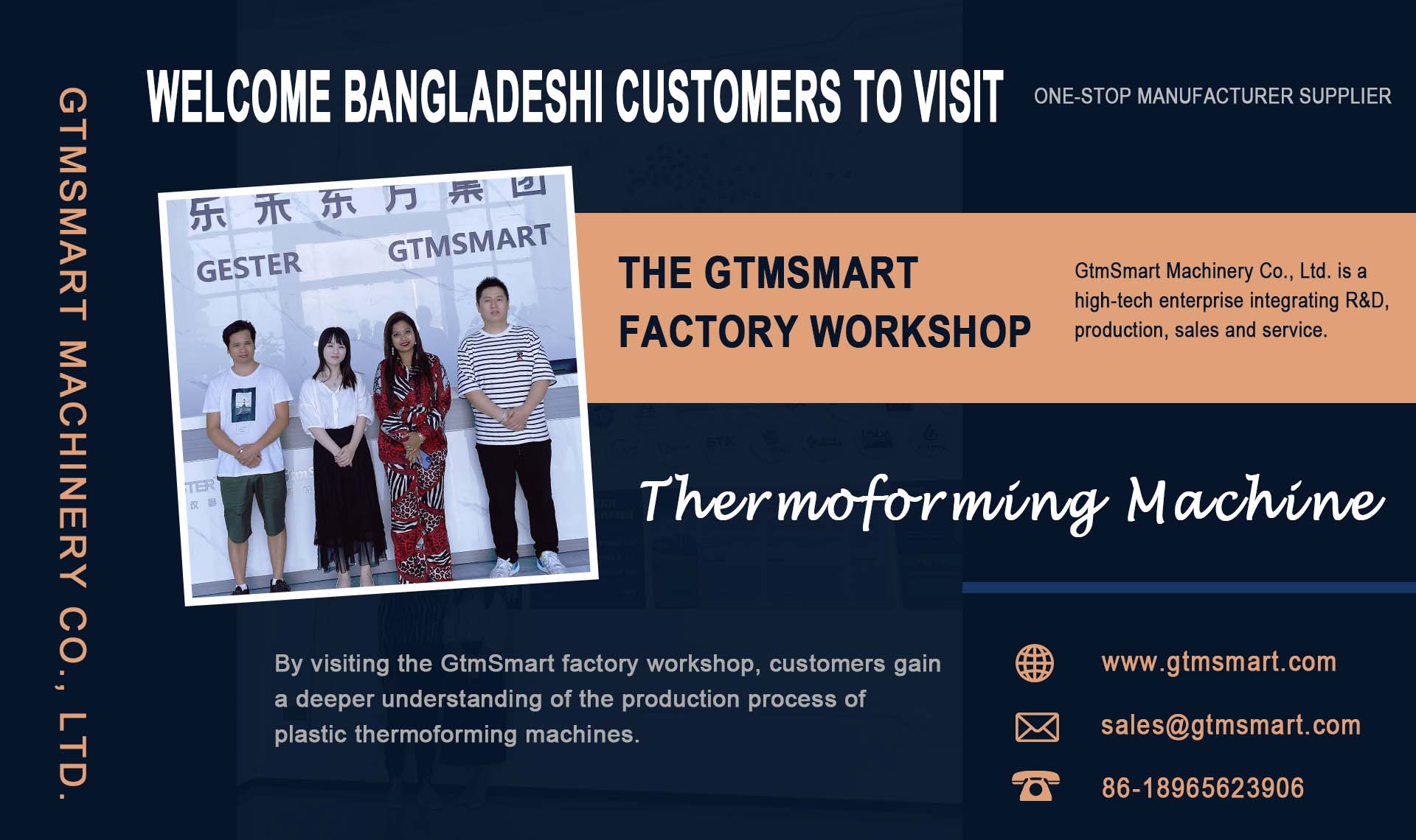Welcome Bangladeshi Customers to Visit The GtmSmart Factory Workshop