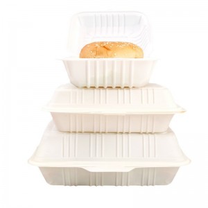 Cajas de embalaje de hamburguesas biodegradables, compostables y amistosas con ECO