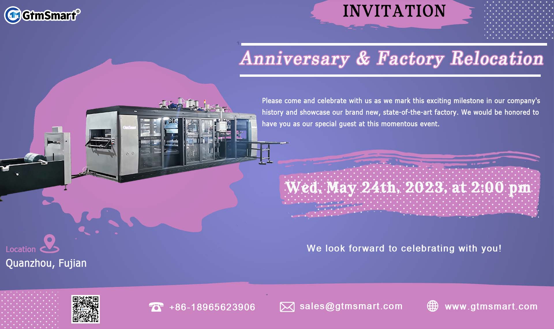 GtmSmart Celebrates Anniversary and Factory Relocation