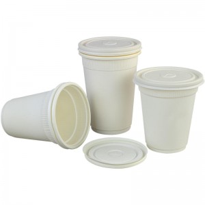 OEM Supply Wholesale Eco Friendly Tazze d'acqua dispunibuli Biodegradable Compostable Yogurt Ice Cream Cup