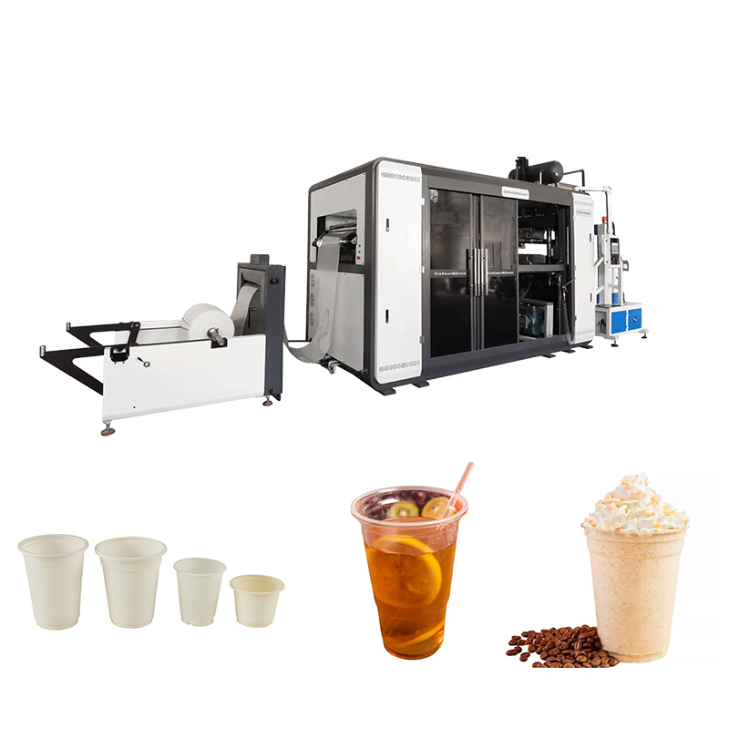 Factory Supply Automatic Plastic Juice Cup Glass Making Machine HEY12