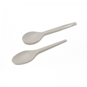 គុណភាពខ្ពស់សម្រាប់ ស្លាបព្រា ការ៉េម pla compostable 100% Biodegradable Soup Spoon