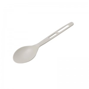 Umgangatho oPhakamileyo wePla ye-Compostable ye-Ice Cream Spoon 100% ye-Biodegradable Soup Spoon eLahlwayo
