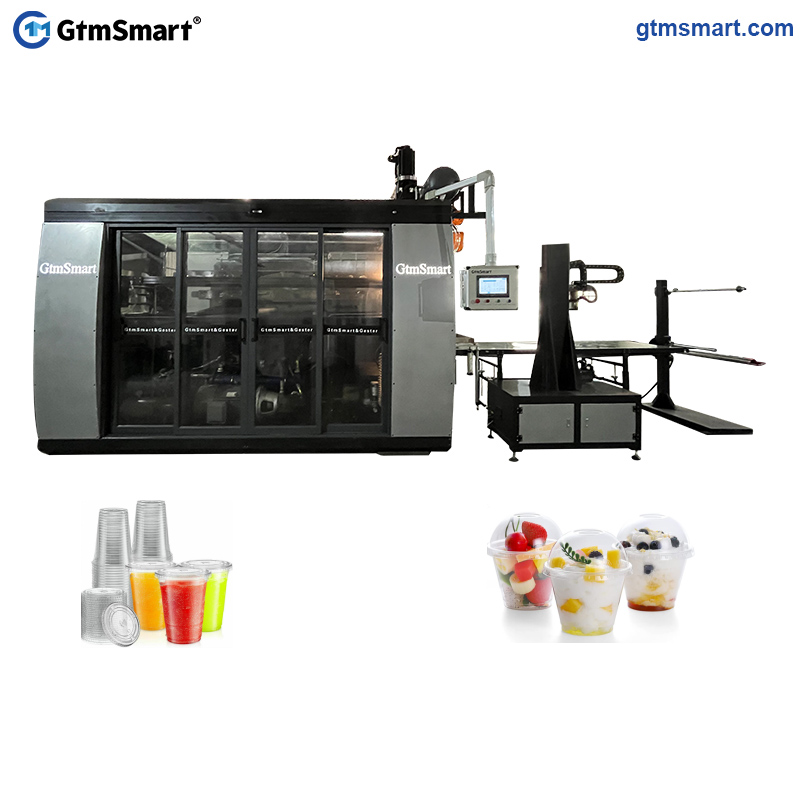 GtmSmart Factory Price Automatic PET PLA Plastic Water Glass Making Machine Drink Juice Cup Thermoforming Machine