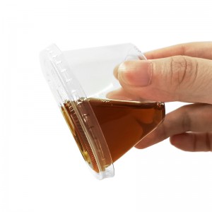 Biologicky rozložiteľné plastové nádoby na omáčku poháre
