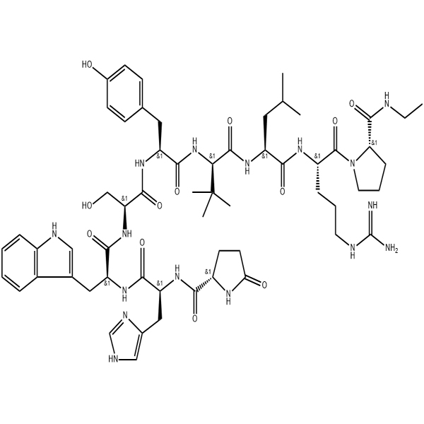 Chemical formula for Lecirelin(Dalmarelin)Acetate