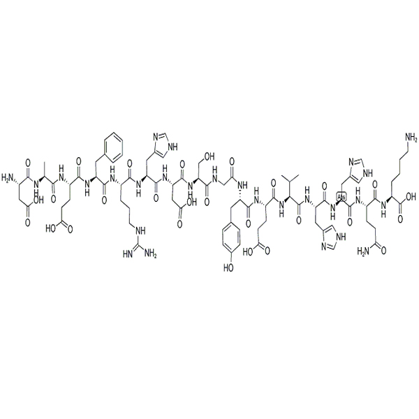 Chemical structure of Amyloid β-Protein (1-16)
