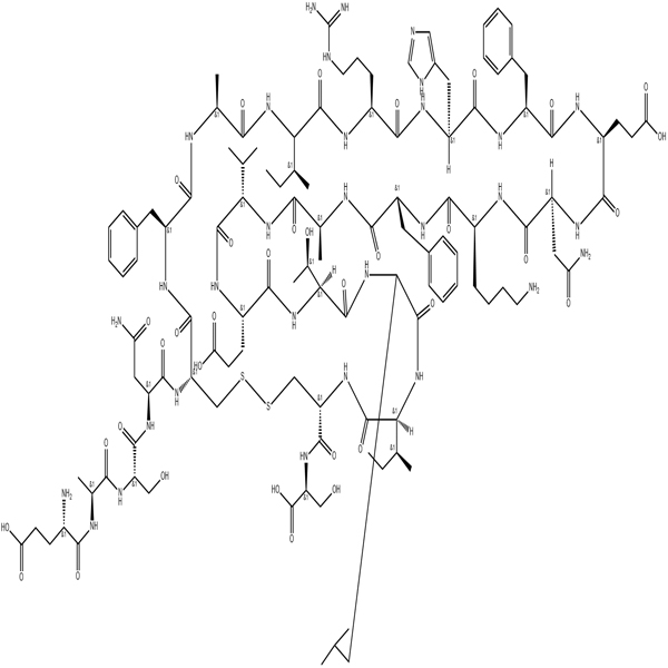 Chemical structure of Amyloid Bri Protein (1-23) trifluoroacetate salt