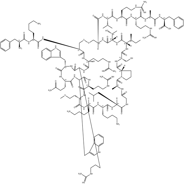 Chemical formula for Lactoferricin B25