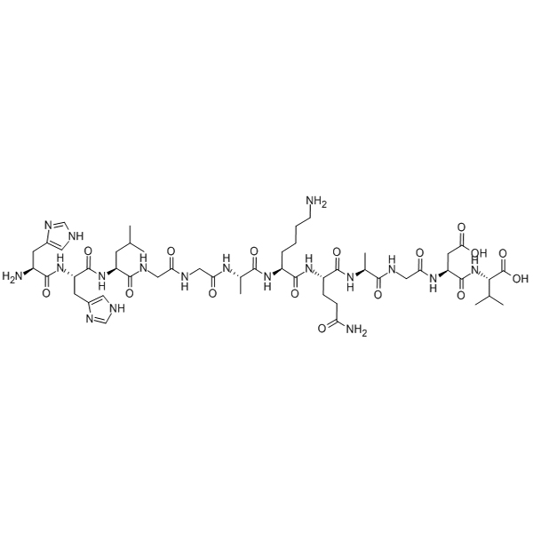 Chemical formula for the Fibrinogen-Binding Inhibitor Peptide