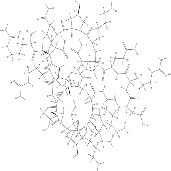 Chemical structural formula for u-Conotoxin GIIIA