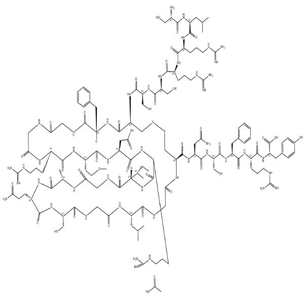Chemical formula for Atrial Natriuretic Peptide (ANP) (1-28)