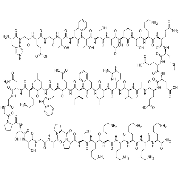 Chemical formula for LixisenatideAcetate