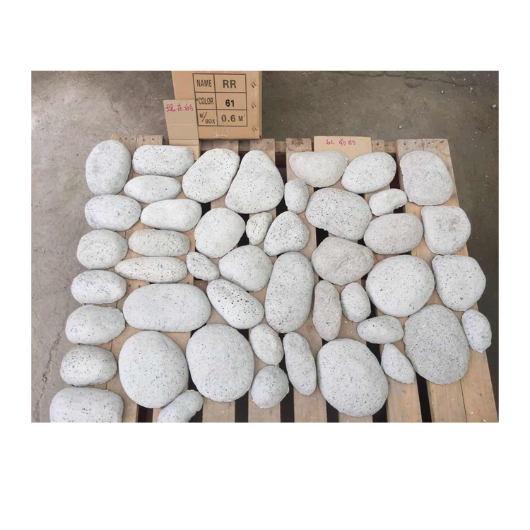 RR-61 pebble stone tikanga hangai kohatu pakitara kohatu whauke kohatu ciment kohatu hei whakapaipai i te pakitara.