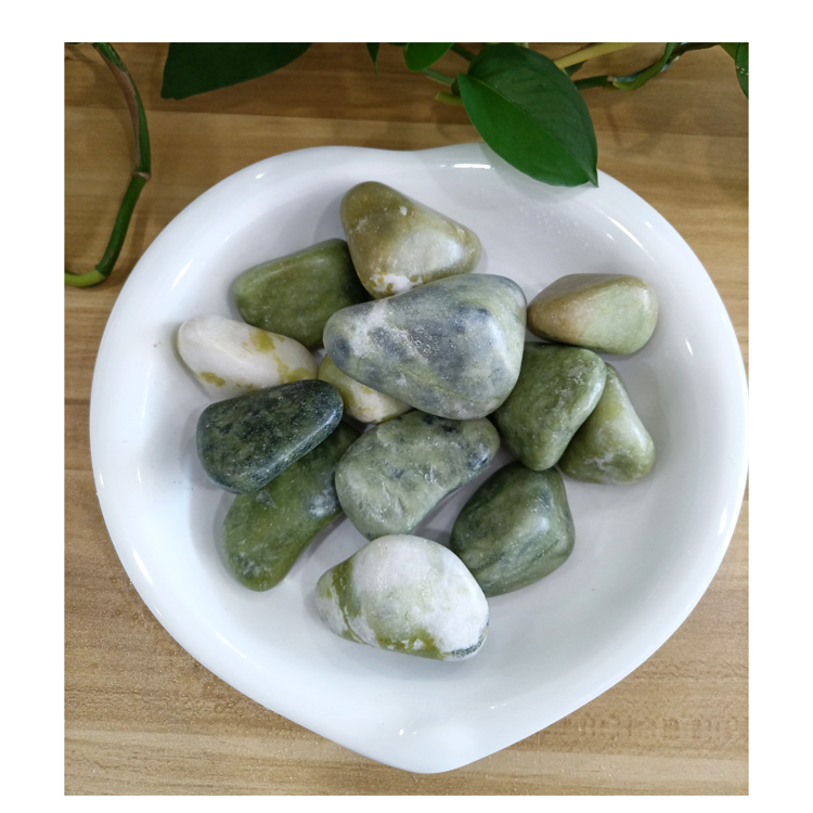 DL-005 Камен од жад зелена топка од камче и камен за украсување на улица и градина