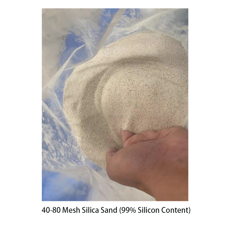 40-80 mesh silican sand 99% silicon content for industry and building industry raw materials