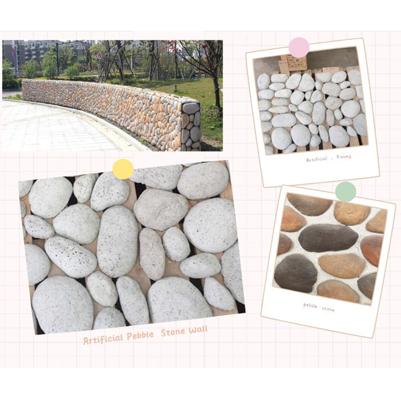 Pierre de galets de pierre de culture artificielle pour mur extérieur du bâtiment et de la villa