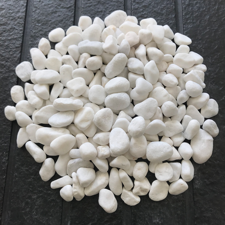 DL-001 Snow White Color Decorate the Garden Street Natural Pebble Ball Stone Tumbled Stone
