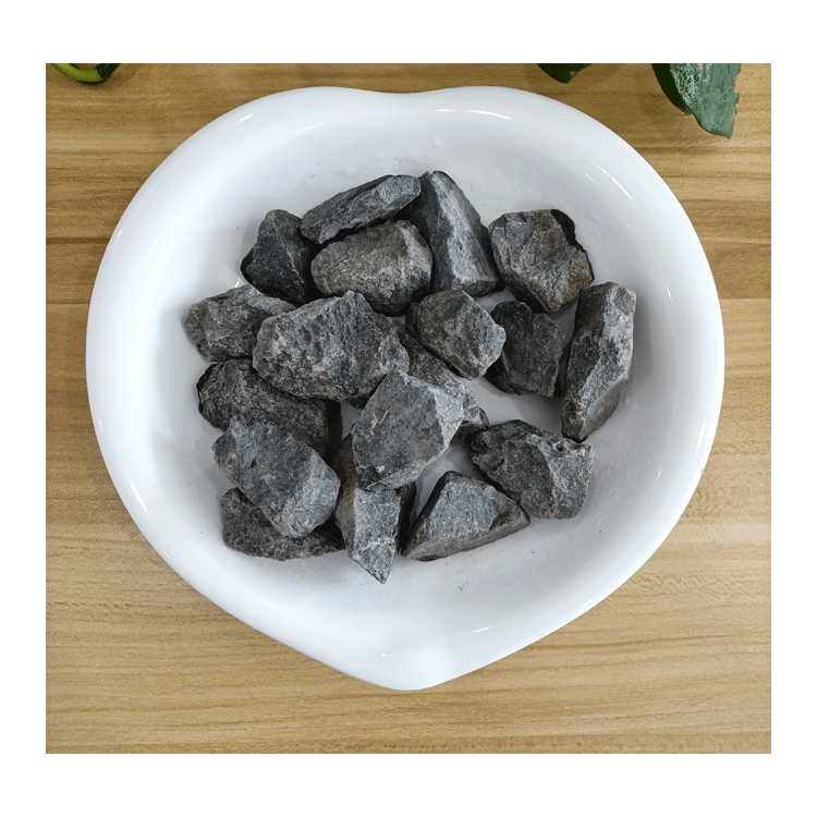 DL-018 black gravel pebble stone, mga chips ng bato, pinagsama-samang bato para palamutihan ang kalsada