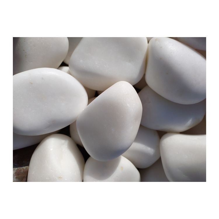 DL-019 honed ຫີນ pebble ສີຂາວ ຫີນ polished ແກນ crushed ສໍາລັບ decorate ສວນ