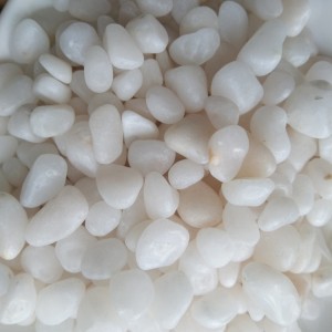 DL-020 polished snow white small size pebb...
