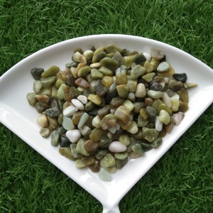 DL-023 polished light green pebble stone s...
