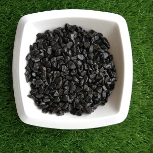 DL-027 polished black pebble stone small s...