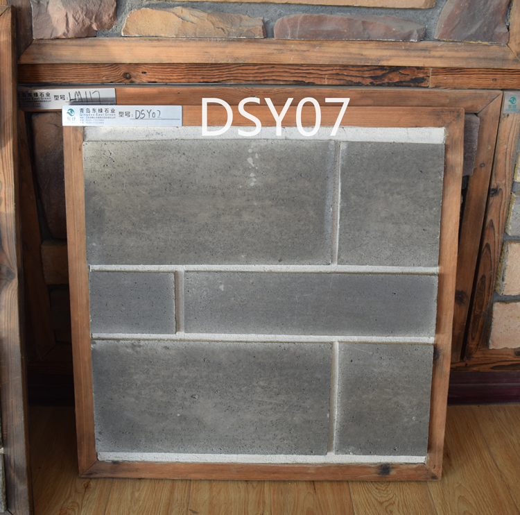 DSY07 portali me ngjyrë gri pllakë ranor me kulturë artificiale gur artificial gur artificial për murin e ndërtesës dhe vilës