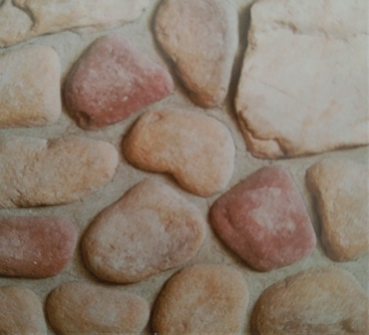 Pierre de galets de pierre de culture artificielle EL-02, pierre de ciment de fausse pierre de pierre de mur