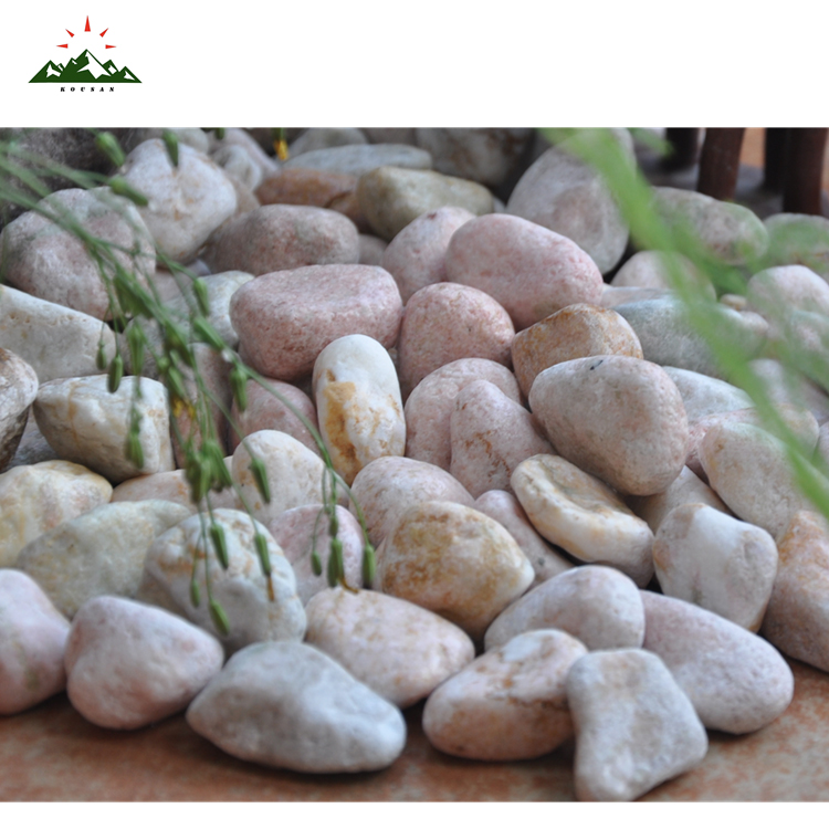 GS-009 guangshan pink ball pebble stone tumbled stone decorate the garden