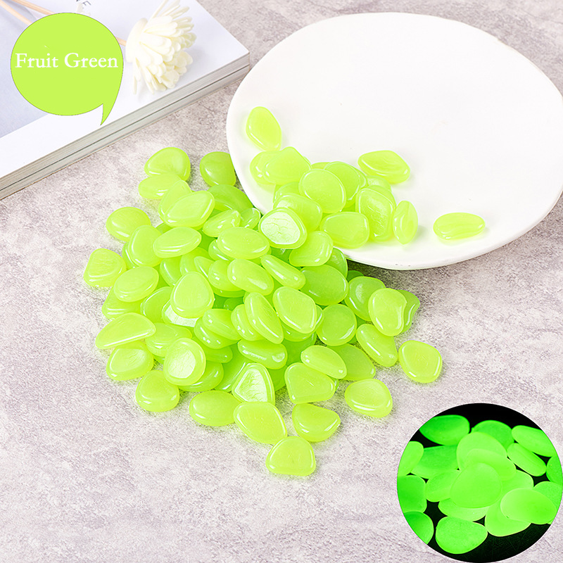 PGL-005 frukto verda hela ŝtono brilas en la malhela ŝtono akvarioŝtono ornami ŝtonon