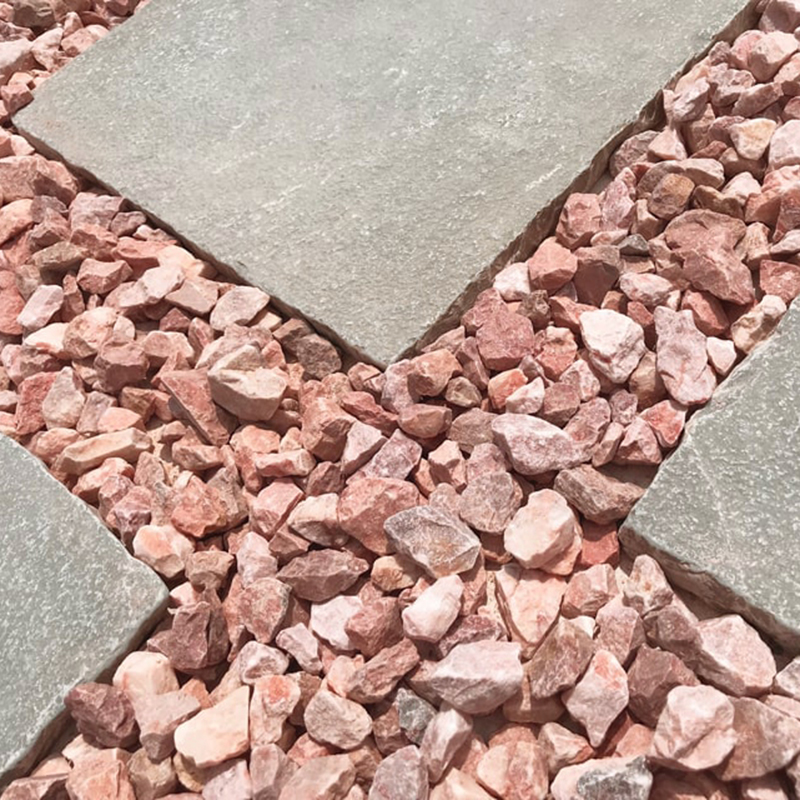 Guangshan Pink Gravel Pebble Stone Crushed Stone For Decorate The Garden And Street